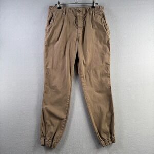 Bearbottom Pants Mens Large (31-35 Inch Waist) Brown Cotton Jogger